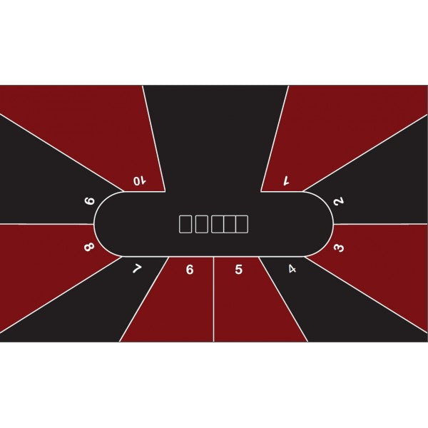 Pokertuch mit Zahlenfelder